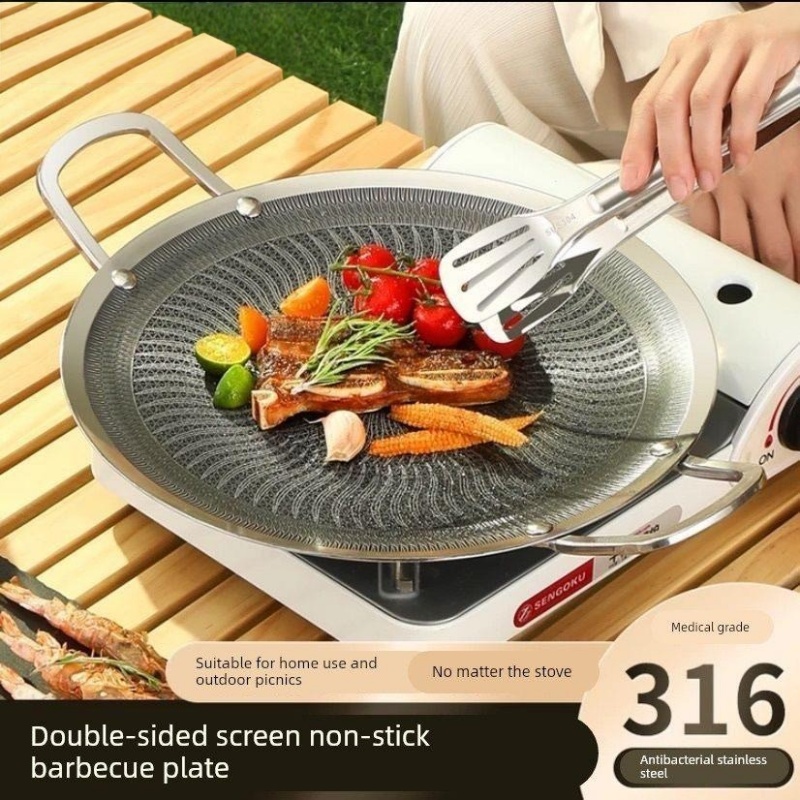 Camping Cooking Gas Stove - Wielofunkcyjna patelnia grillowa ze stali nierdzewnej