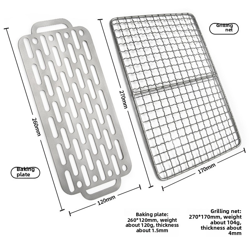 Camping Cooking Mesh - Czysta Tytanowa Siatka Grillowa do Grilla