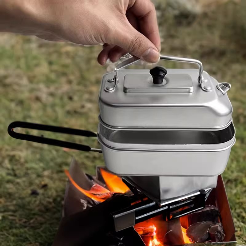 Camping Cooking Kettle - Ultralekki przenośny piknikowy czajnik turystyczny do