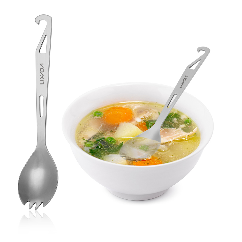 Camping Cooking Utensils Kit - Lixada Spork ze stali nierdzewnej z