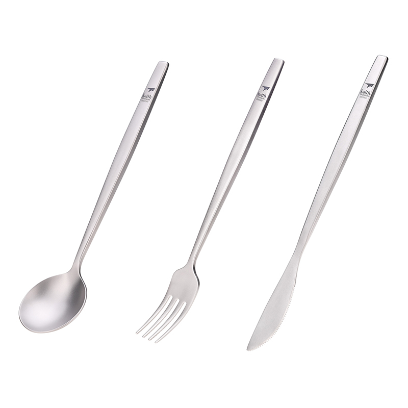 Camping Cooking Utensils Kit - Keith tytanowa przenośna łyżka widelec nóż