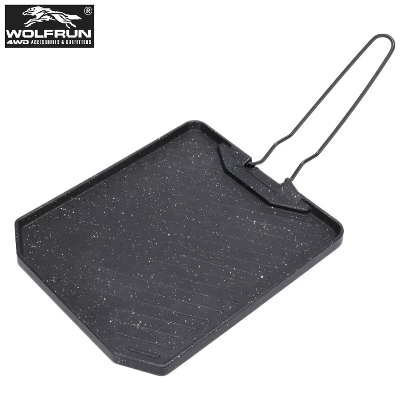 Camping Cooking Range - Wytrzymała kwadratowa patelnia grillowa ze stali