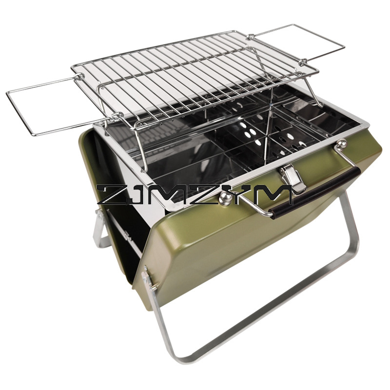 Camping Cooking Range - Składany grill do barbecue z regulowaną