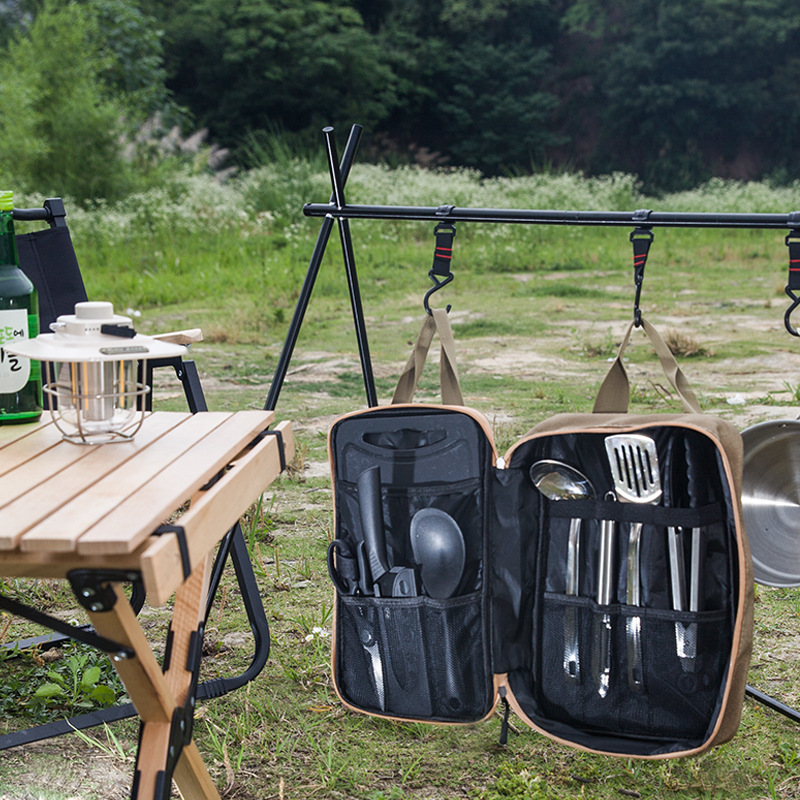 8-częściowy zestaw naczyń kuch – Camping Cooking Utensils Kit recenzja i cena