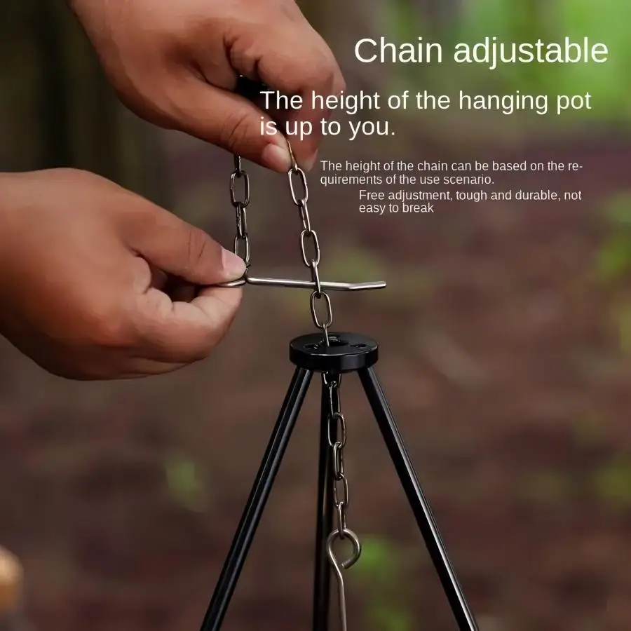 Duży trójnóg do ogniska na zew – Camping Cooking Pot Tripod recenzja i cena