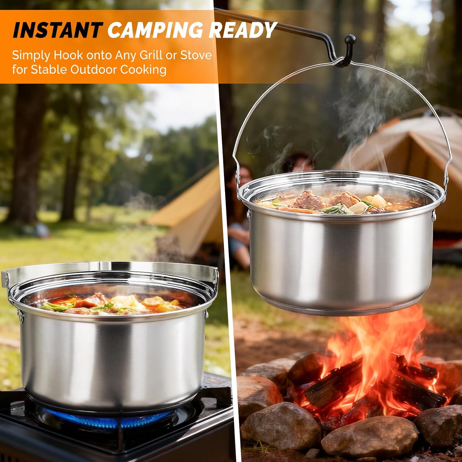 6-częściowy zestaw naczyń kuch – Camping Cooking Kettle recenzja i cena
