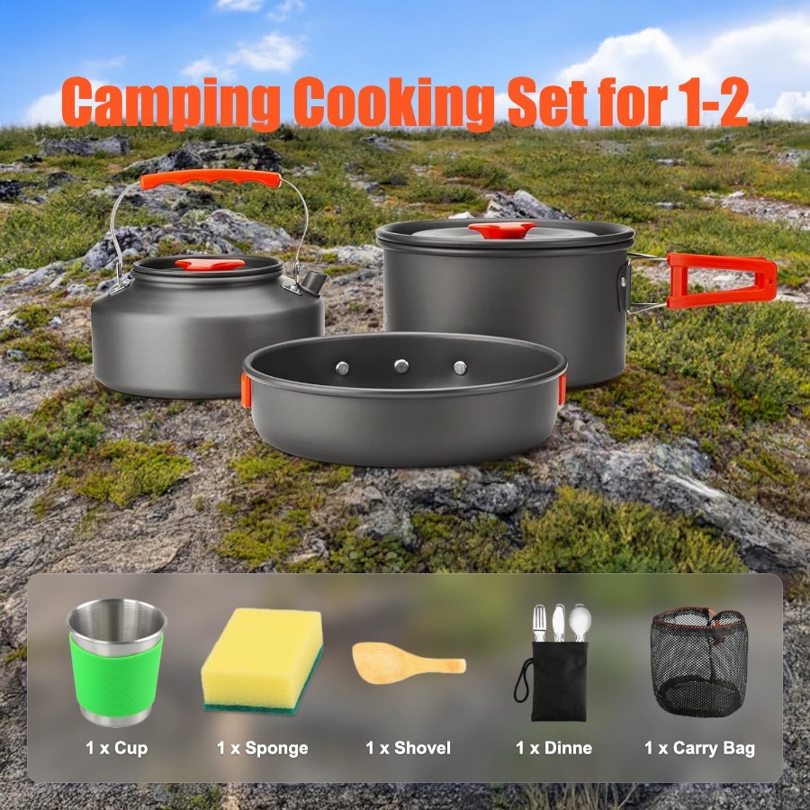Zestaw naczyń kuchennych do uż – Camping Hiking Cooking recenzja i cena