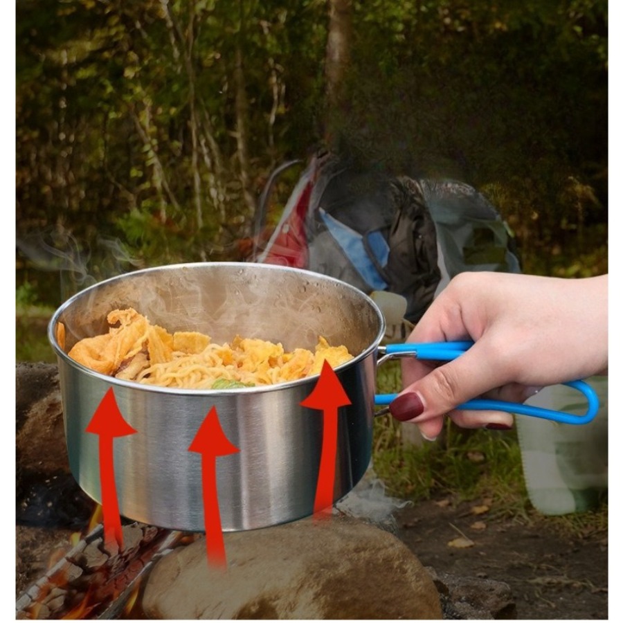 8-częściowy zestaw przenośnej  – Camping Cooking Kettle recenzja i cena