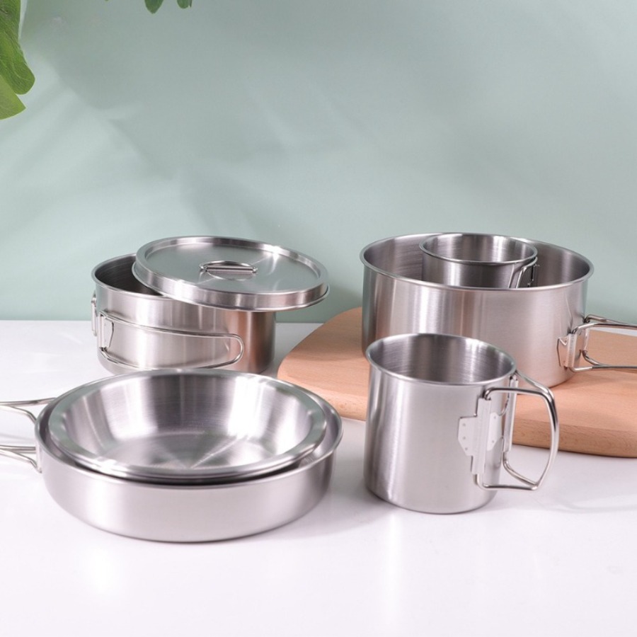 8-częściowy zestaw przenośnej  – Camping Cooking Kettle recenzja i cena
