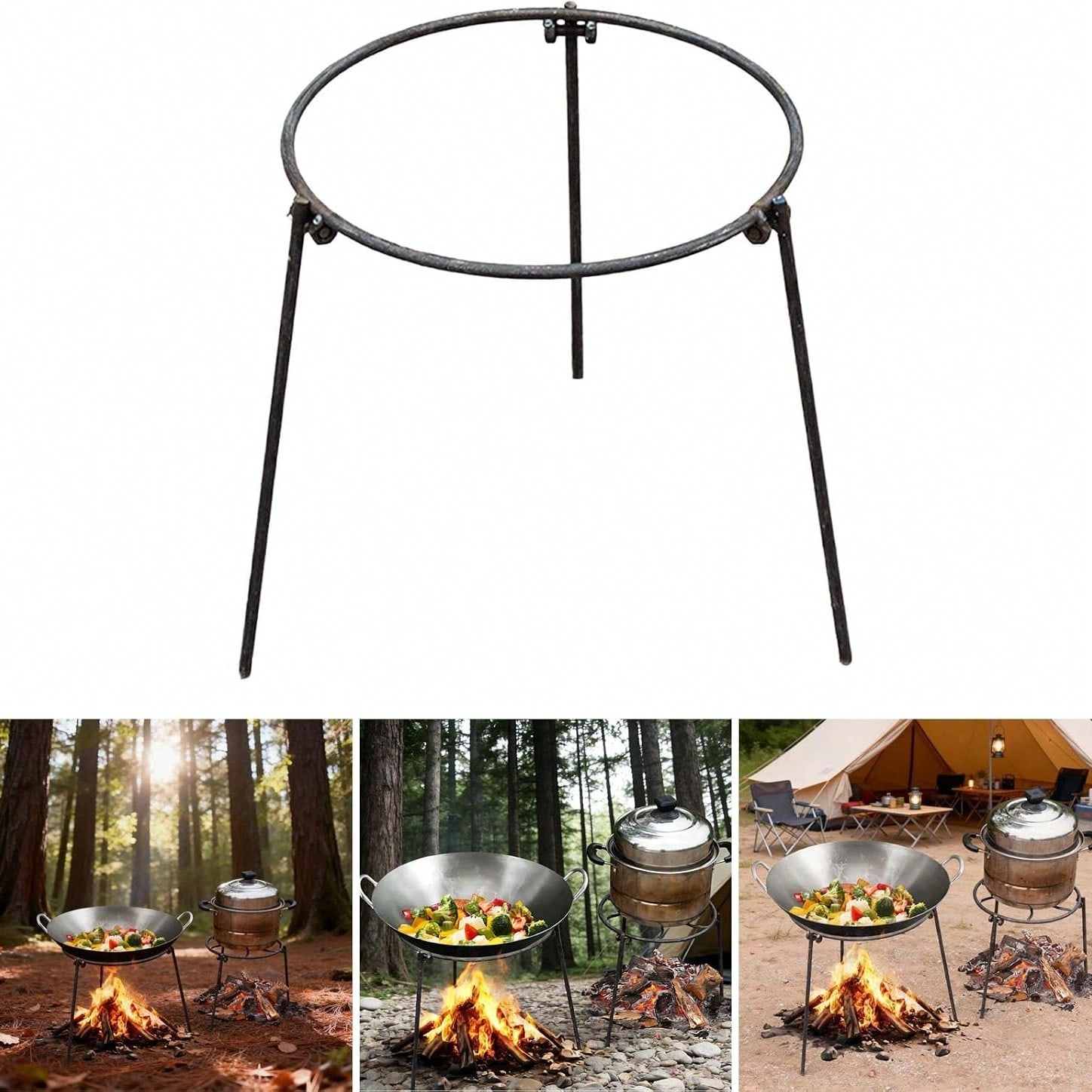 Przenośny statyw kempingowy z  – Camping Hiking Cooking recenzja i cena